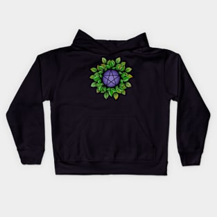 Leafy Purple Pentagram Kids Hoodie